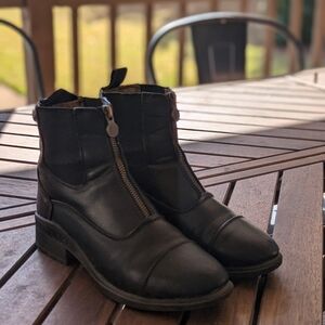 Ovation Black Paddock Equestrian Riding Boots, Size 4